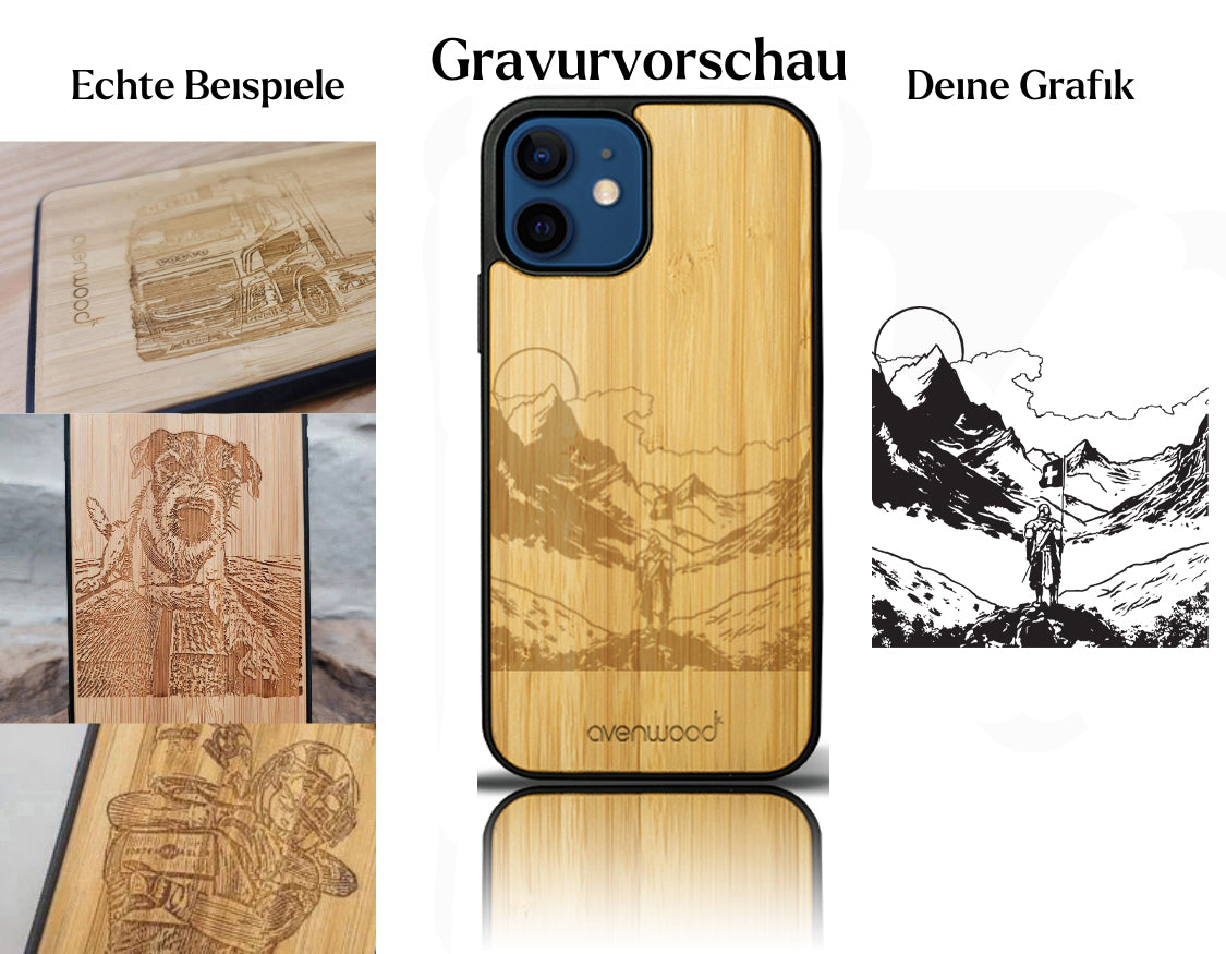 INDIVIDUELL iPhone 12 Bambus-Kunststoff